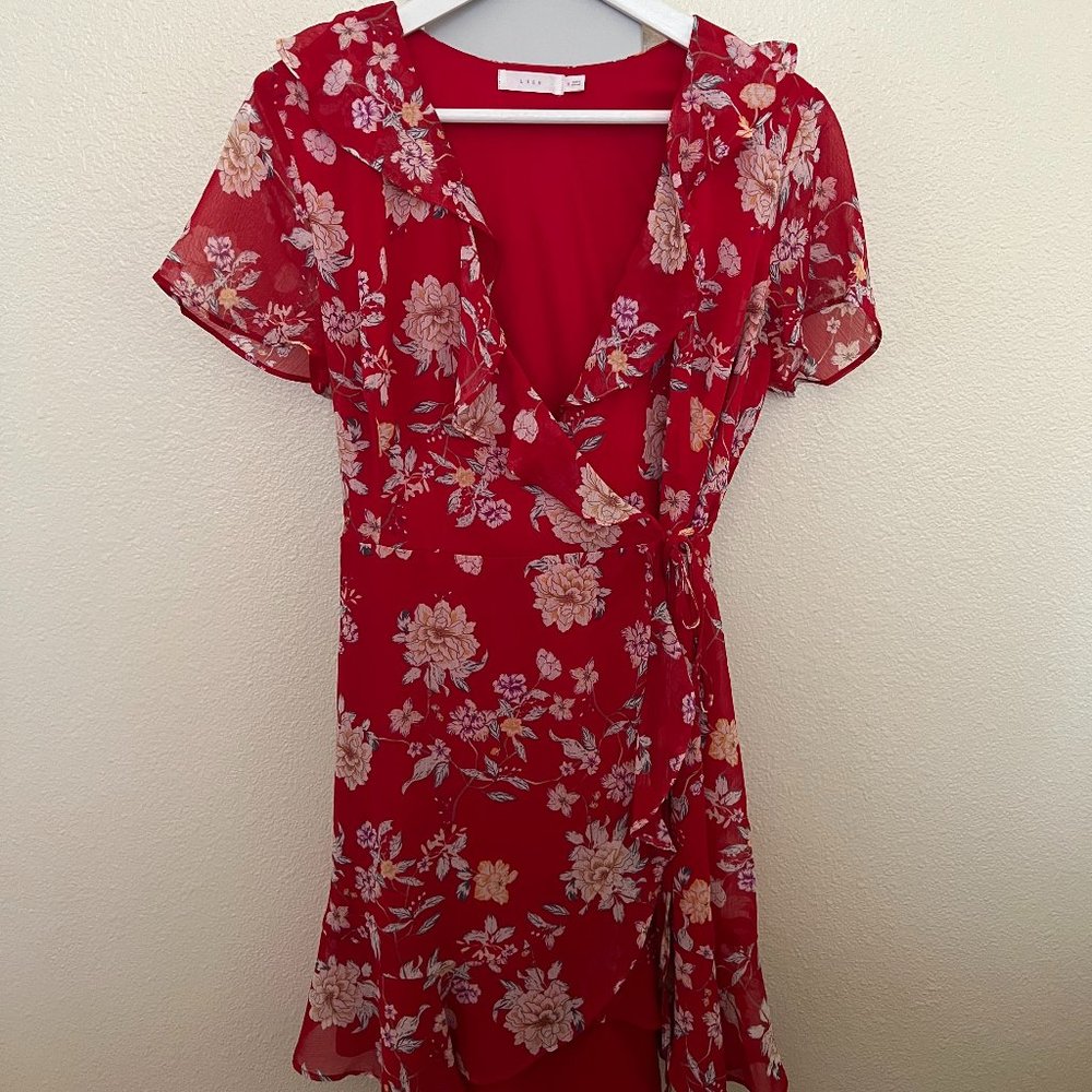 Medium Lush Red Wrap Dress